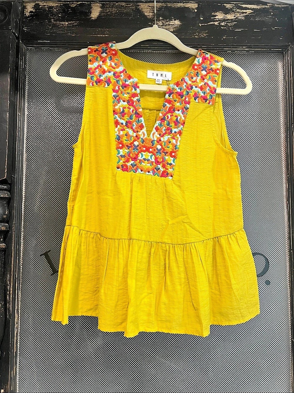THML Floral Yellow Womens Top XS